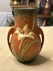 Vintage Roseville Zephyr Lily Handles Vase Art Pottery 130-6 Ceramic 6" Height