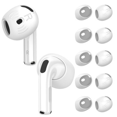 [5 Pairs] for AirPods 4 Ear Tips Covers Sport Anti Slip Scratche White