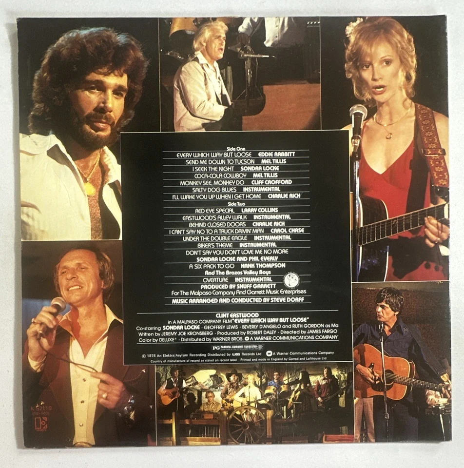 Clint Eastwood's Every Which Way But Loose Movie Soundtrack LP Album Vinyl EX/EX - Image 3 of 4