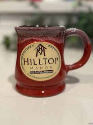 DENEEN MUG 2023 Brick Red Drip Glaze HILLTOP MANOR Hot Springs AK MINT