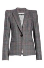 Veronica Beard Glen Brock Dickey Jacket Gray Checked Wool-Blend Size 8 EUC $695