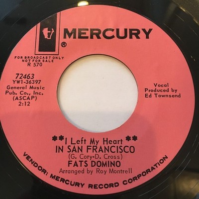 Fats Domino - I Left My Heart In San Francisco / I Done Got Over It, 7'', (Vinyl)