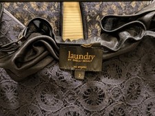 Laundry by Shelli Segal Navy Blue Lace A-Line Dress Size 6 Boho Cocktail Party