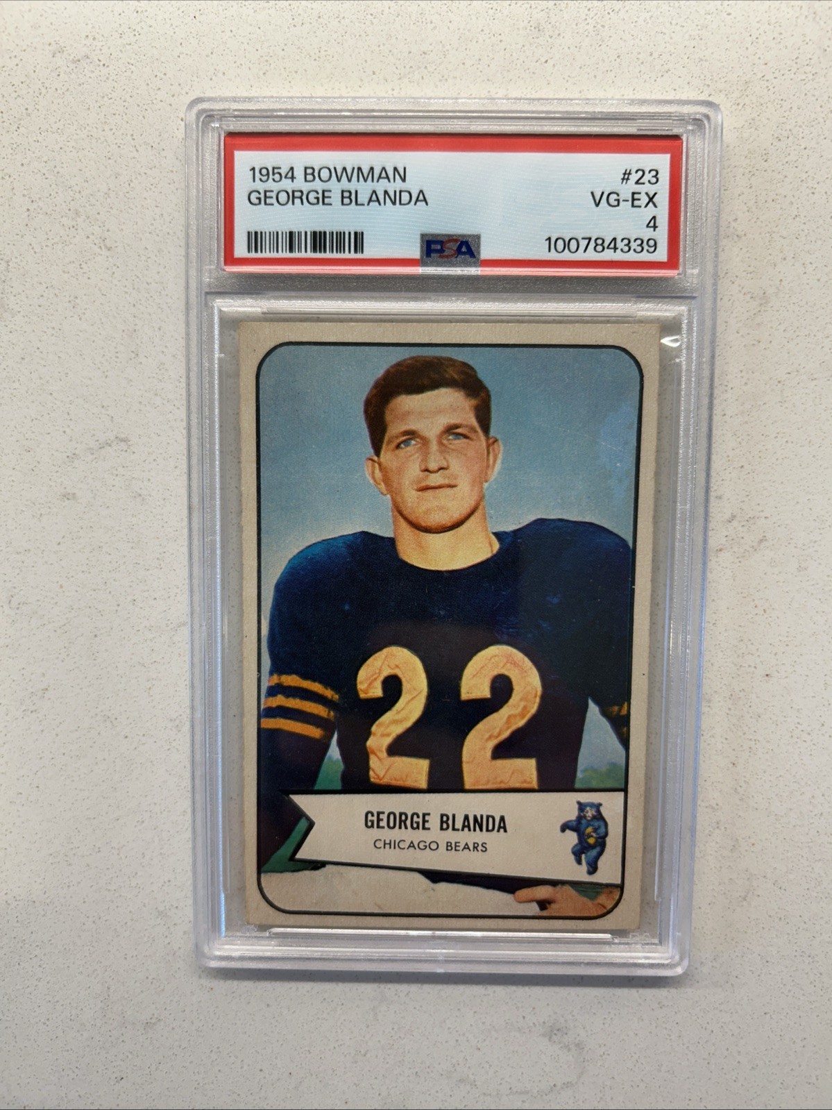 1954 Bowman #23 George Blanda Rookie Chicago Bears HOF PSA 4 “Looks Nicer” 🔥