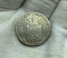 C68 Netherlands Antilles Curacao 1900 1/4 Gulden O370