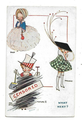 Mabel Lucie Attwell, 74482, vom Künstler signierte Comic Postkarte.
