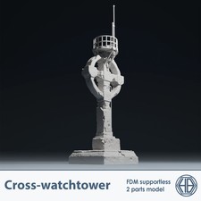 Cross Watchtower Wargame Terrain 1 Pieces FDM printed