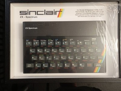 Vintage ZX Spectrum im 3D-Objektrahmen   Ein exklusives Sammlerstück