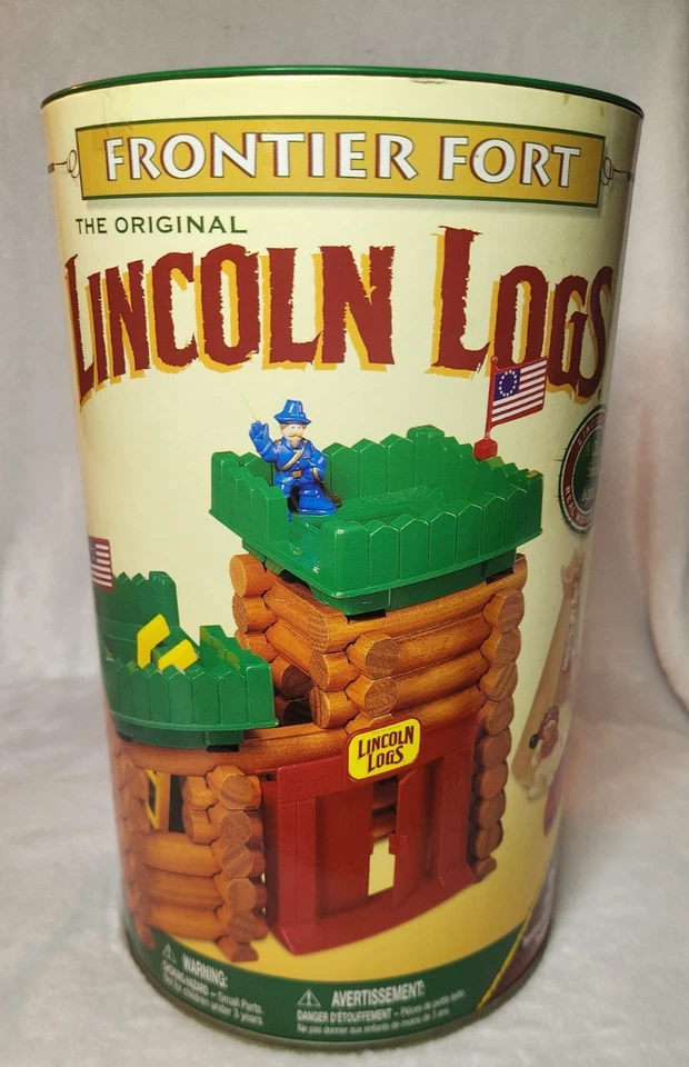 2000 Lincoln Logs "Frontier Fort Set" Wooden Logs The Original Building Toy IOB - Image 2 of 4