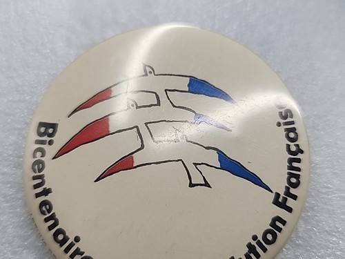 Vintage 1789-1989 Bicentenaire de la Revolution Francaise French 200 Button Pin - Picture 4 of 8