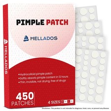 Hellados  450 Pimple Patches For Face, 4 Size Acne Patches, Hydrocolloid Zit P