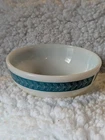 Fire King Anchor Hocking Teal Leaf Leaves Bowl Dish 6in