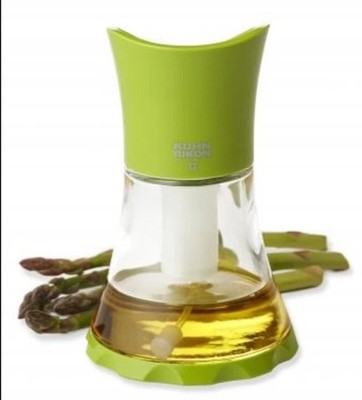 NEW Green GLASS Vase Oil Mister (or Vinegar) by Kuhn Rikon of Switzerland
