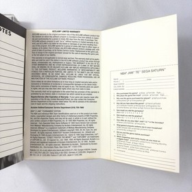 NBA Jam T.E. for Sega Saturn - CIB Complete in Box + Reg Card EXCELLENT DISC