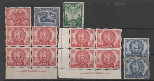 Australia - 1945-46 - mint/used collection, imprint blocks, first day covers etc