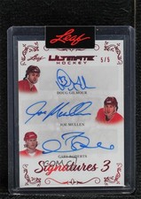 2023 Leaf Ultimate Red Spectrum 5/5 Doug Gilmour Joe Mullen #US3-3 Auto HOF 11jd