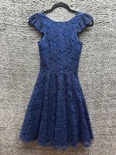 David Charles Gold Label Blue Ruffled Girls Dress Size 13 YRS