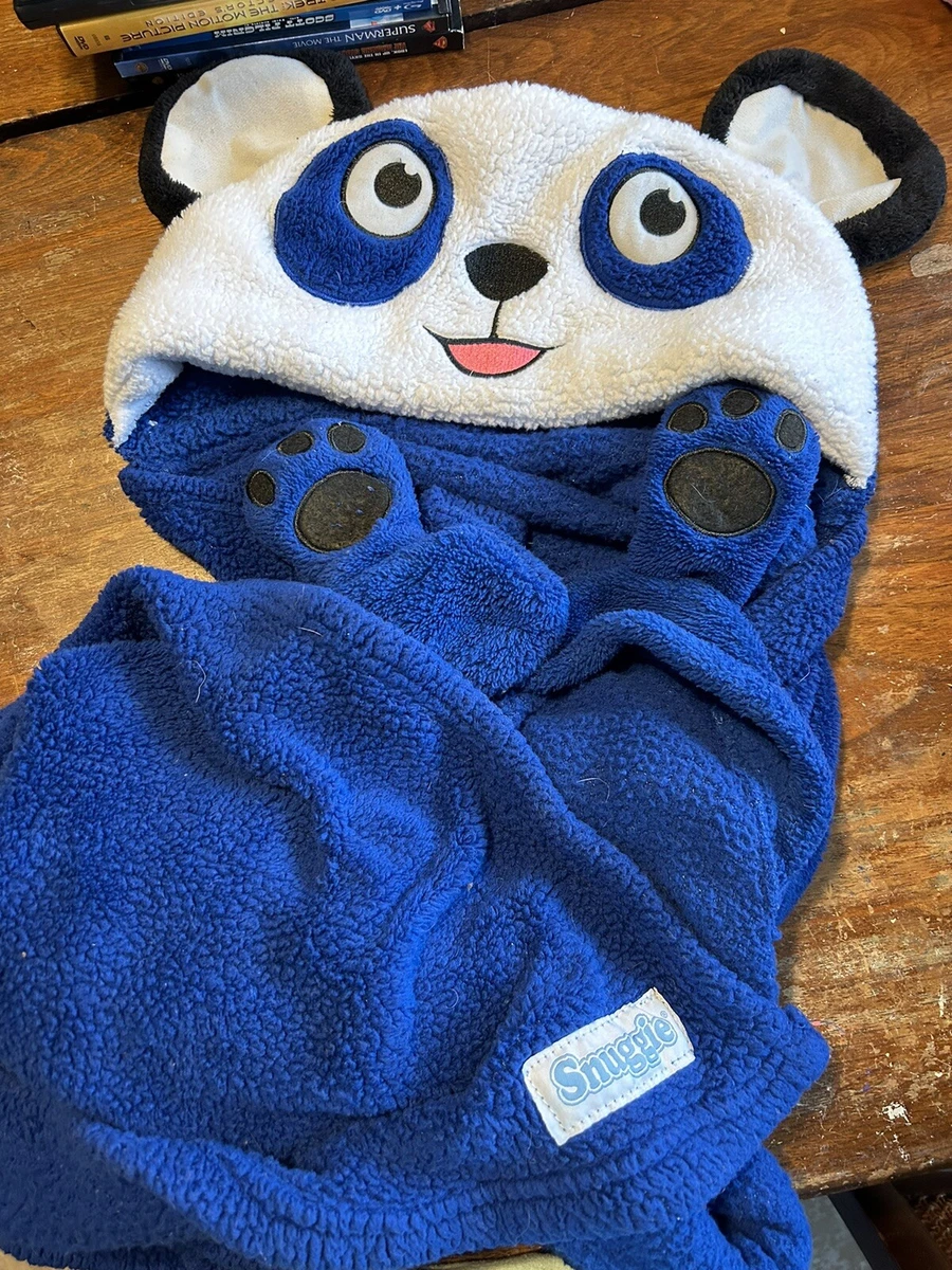 Snuggie Bright Eyes Hooded Blanket Precious Panda Glow In The Dark Eyes 50X36