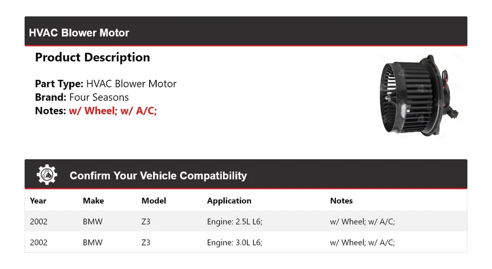 Motor soplador de climatización BMW Z3 2002 4 estaciones Foto 2 de 4