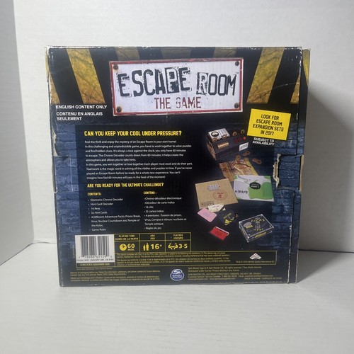 Escape Room The Game 4 Thrilling Escape Rooms with Chrono Decoder OPEN BOX - Picture 2 of 5