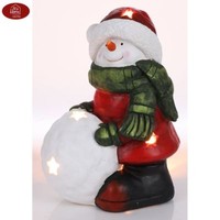 Schneemann 34,5Cm Teelichthalter Weihnachtsdeko Winterdeko Gartendeko Dekofigur