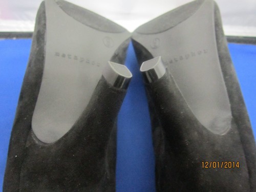 Black Suede 3 Inch heel 9M New by Metaphor from Sears NEW Fast Shipping+Trk - Picture 6 of 8