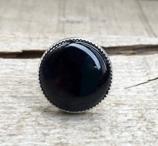 Black Onyx Solid 925 Sterling Silver Beautiful Popular Gift Ring, All Size M1434