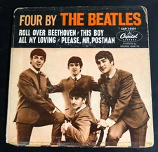 (EP) FOUR BY THE BEATLES ~ Capitol EAP 1-2121- Jacket- G-/ Record VG 