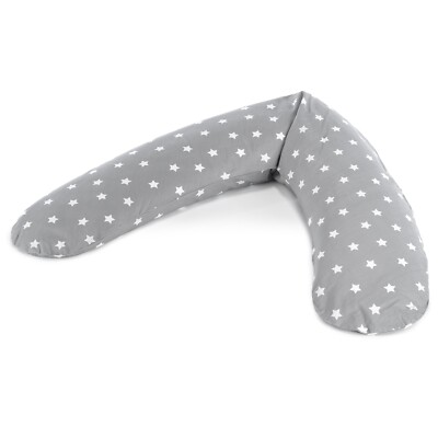 Theraline Das Komfort Stillkissen 180 cm inkl. Bezug Big Stars grau