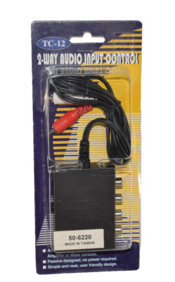 2 Way RCA Composite Audio Input Control TC-12  Device 50-6220 Taiwan (NEW)