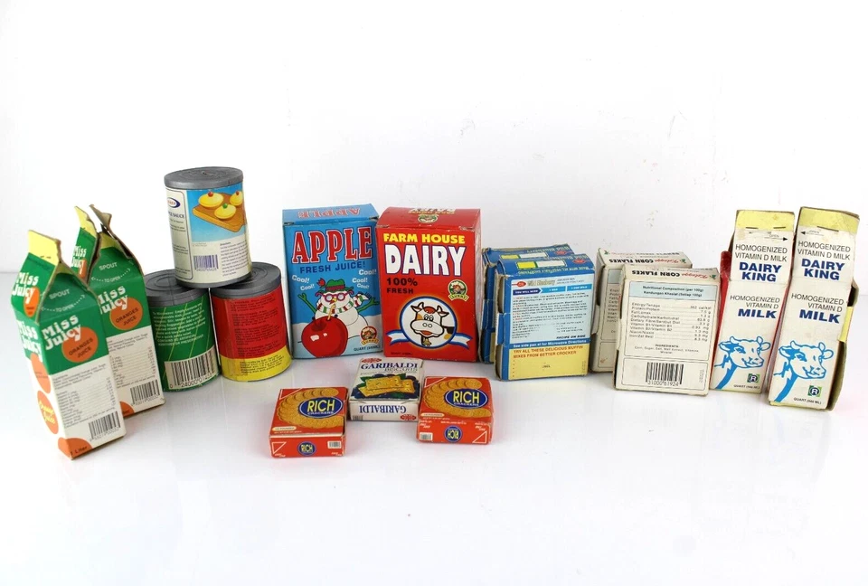 Lotto 16 Miniature Confezioni Alimenti Cibo Vari VINTAGE Latte Cereali Fagioli - Immagine 3 di 4