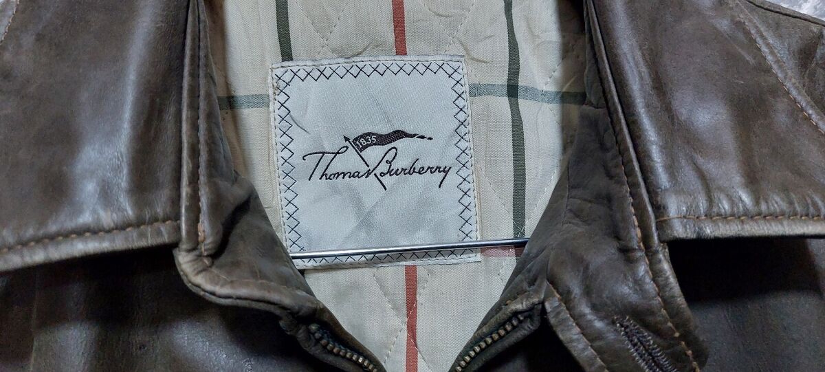 Rare Vintage Thomas Burberry brown leather jacket size XL | eBay Rare Vintage Thomas Burberry brown leather jacket size XL | eBay