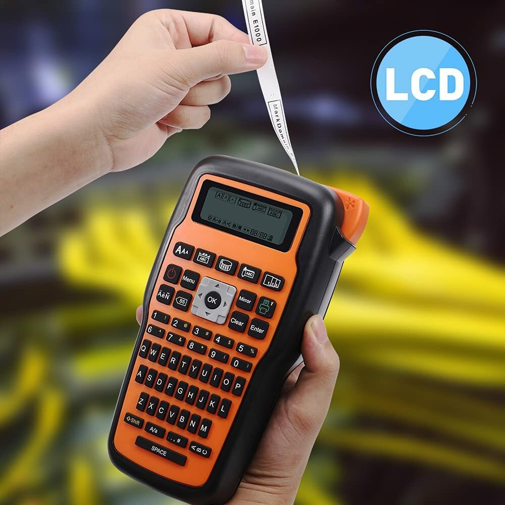 Portable E1000 Label Maker Machine with P-Touch TZe-231 Tape
