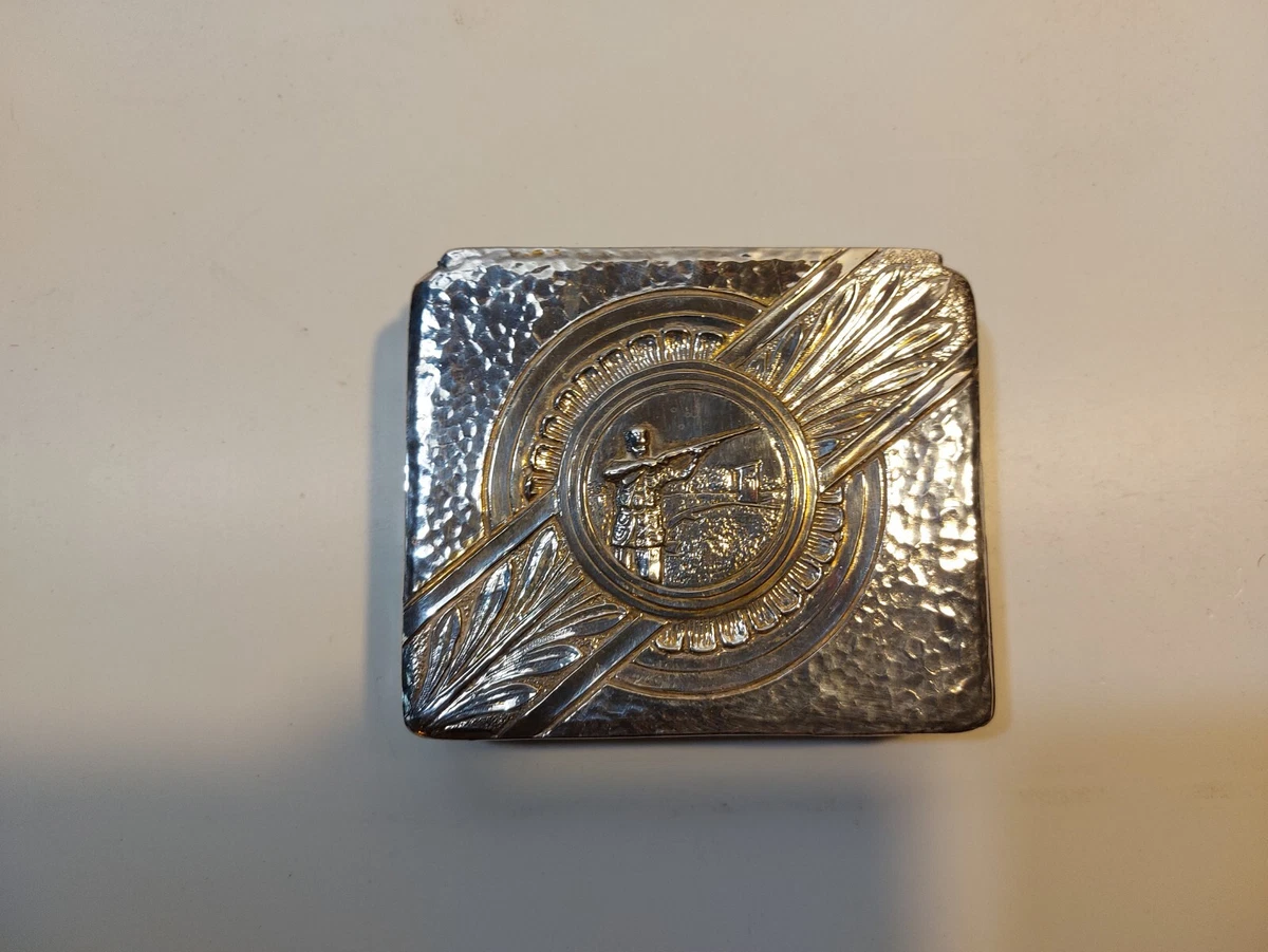 silver line cigarettes 1940s Post - 1940 Antique Silver Cigarette Cases for sale