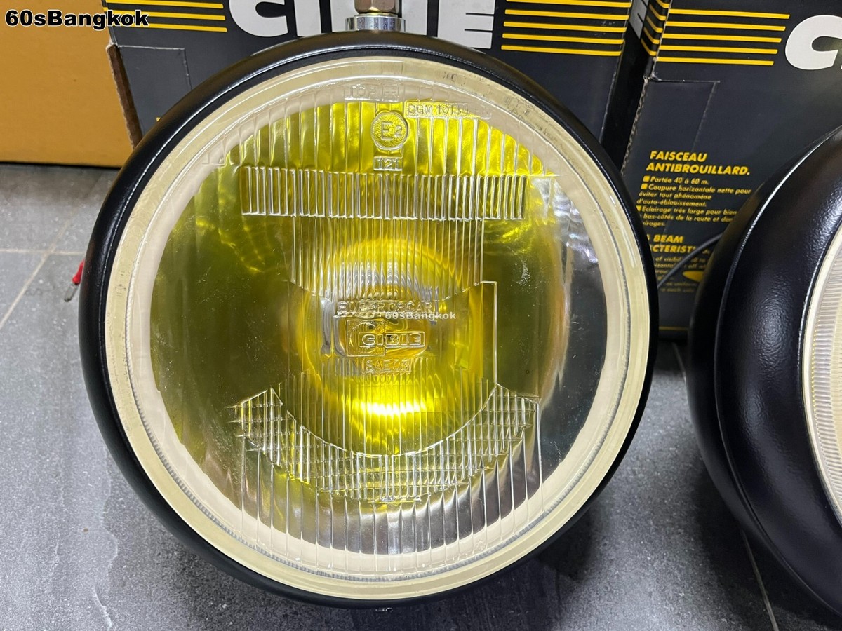 CIBIE SUPER OSCAR Black Fog lamp Driving lamp & Covers NOS A Pair