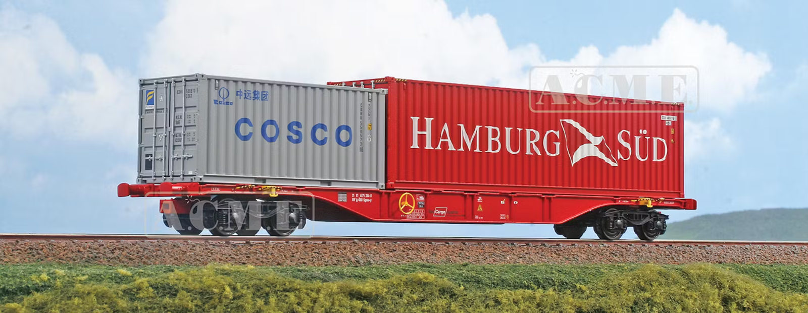ACME 40412 40412 Intermodal Car Sgnss 60’ Rail Cargo Austria Cosco And Hamburg