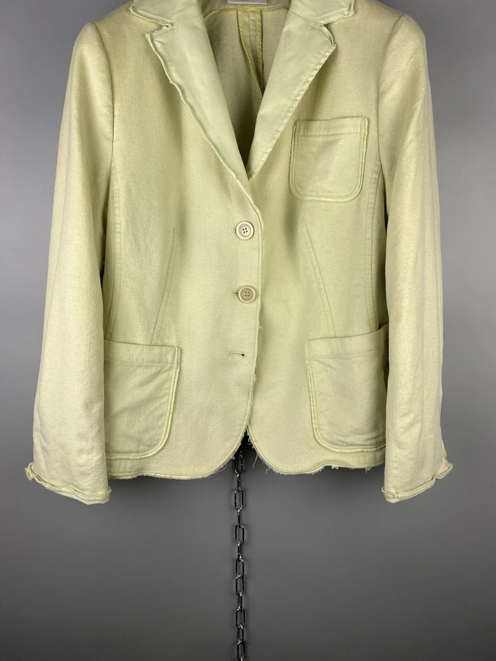 Chaqueta Blazer Informal Akris Punto Mujer Lana Angora Verde Talla US 14/L Foto 4 de 4