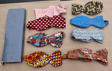 8 Vintage Bloomingdale's Men's Store Bow Tie Lot Polka Dot Multi-Color Print
