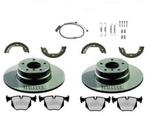 BMW X5 E53 2000 - 2006 REAR BRAKE DISCS AND PADS SHOES WEAR LEAD & FITTING KIT