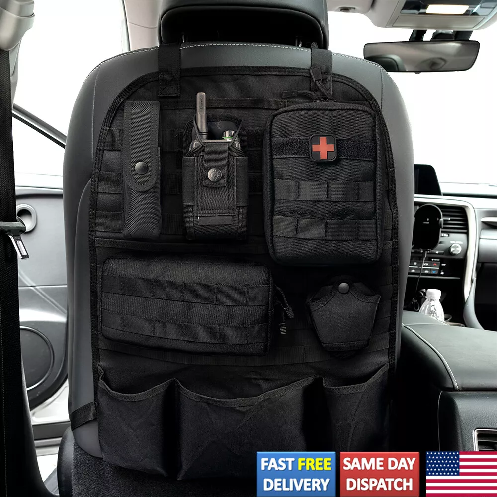 Truck Seat Back Organizer Tactical MOLLE Car Cover Vehicle Panel Storage Bag