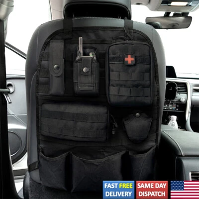 Tactical MOLLE Truck Seat Back Organizer Car Cover Panel Vehicle Storage Bag eBay