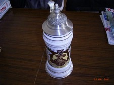 sehr sch&ouml;ner Bierkrug mit Zinndeckel Herzog Wilhelm IV Erla&szlig; Reinheitsgebot