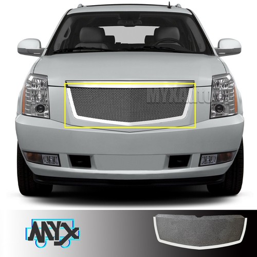 Fits 2007-2014 Cadillac Escalad Stainless Steel Polish Wire Mesh Grille Grill SS - Picture 3 of 7