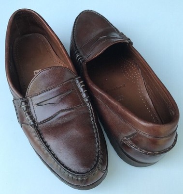 Allen Edmonds Rockland Penny Loafers Brown Leather Men display picture 1