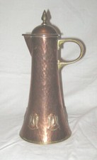 antike ART NOUVEAU WMF - ZIERKANNE, aus Kupfer, Nr. 29, Straussenmarke, 29,0 cm