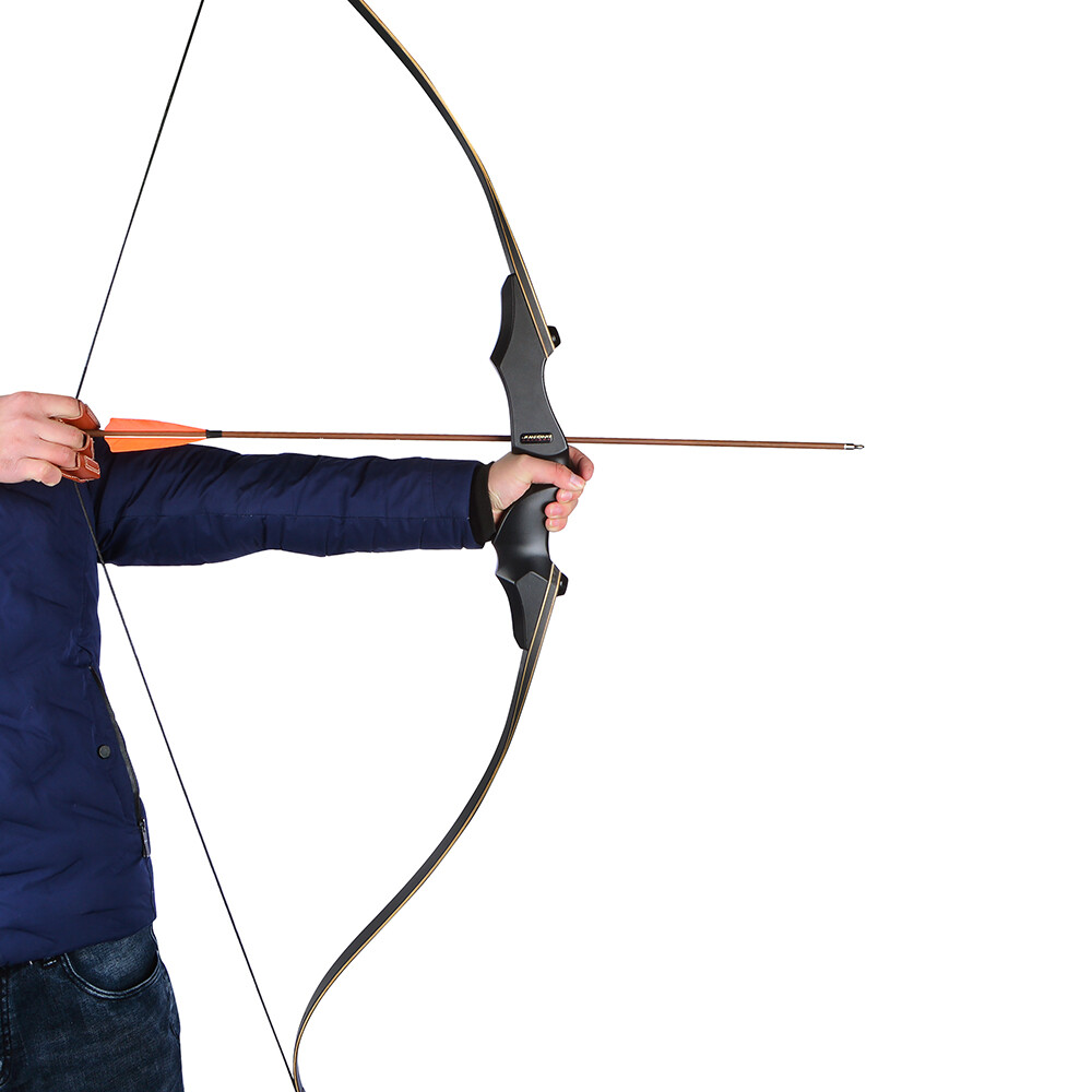 Arc Recourbé Surwolf 60" 25-60 Lbs - Démontable Avec Flèches Carbone - Kit Tir à L'arc Chasse/cible - Neuf
