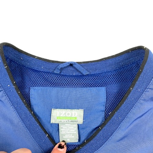 Vintage IZOD Windbreaker Jacket Royal Blue XL - Picture 3 of 3