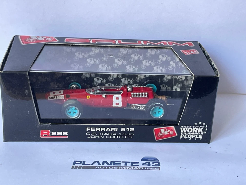 BRUMM R298 FERRARI 512 #8 GP ITALIA 1965 JOHN SURTEES 1/43 - Photo 3/3