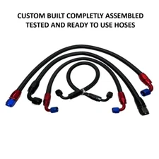 New 6AN 8AN 10AN Stainless Braided CPE Fuel Hose Oil Fuel Gas Line with Fitting