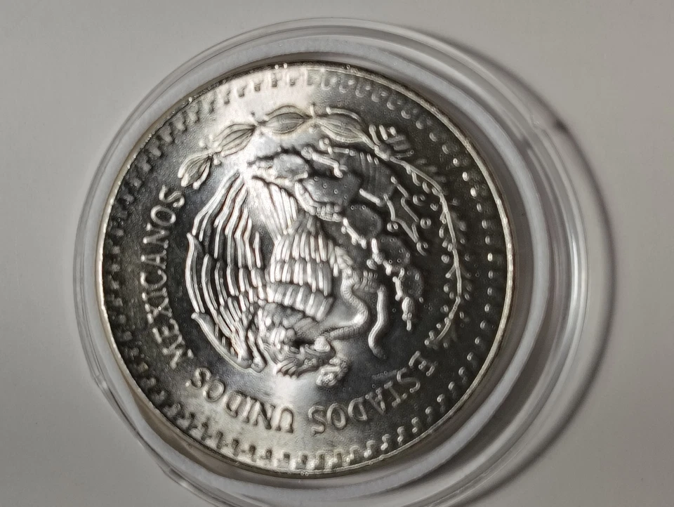 1984 Mexico Libertad 1oz Silver Coin .999 Toned Plata Pura - Image 3 of 4